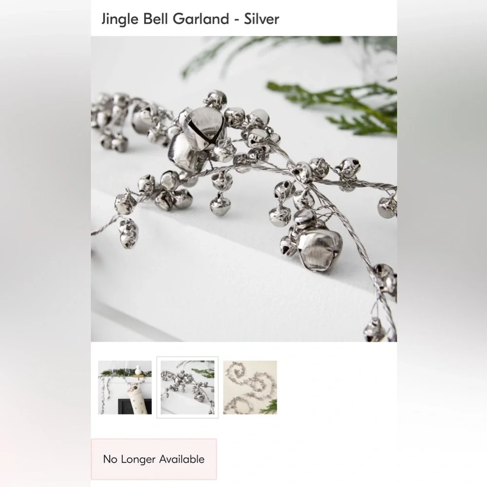 West Elm jingle bell garland